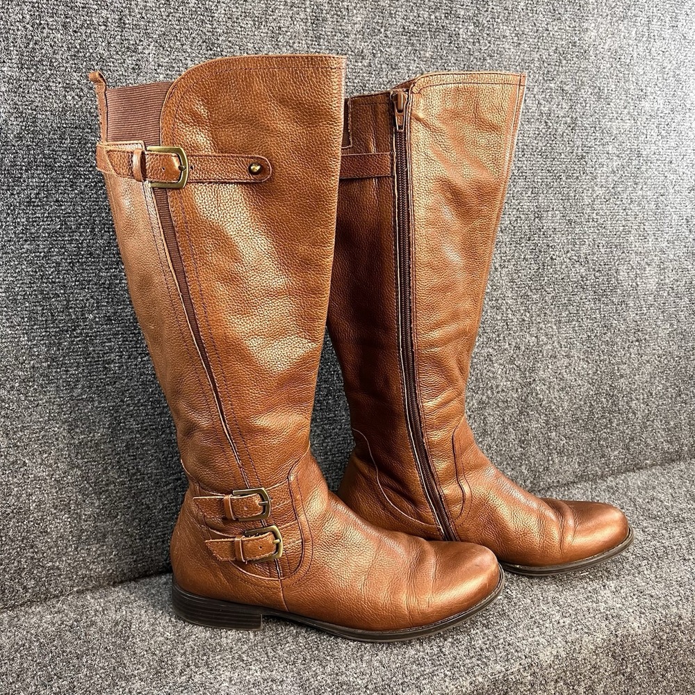 Naturalizer Women's Knee High Brown Riding Boots Sz 8 N5 Comfort Wide Calf
